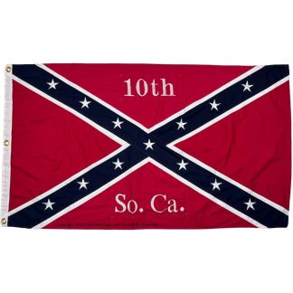 10th infantry south carolina rebel flag cotton 3 x 5 ft on sale