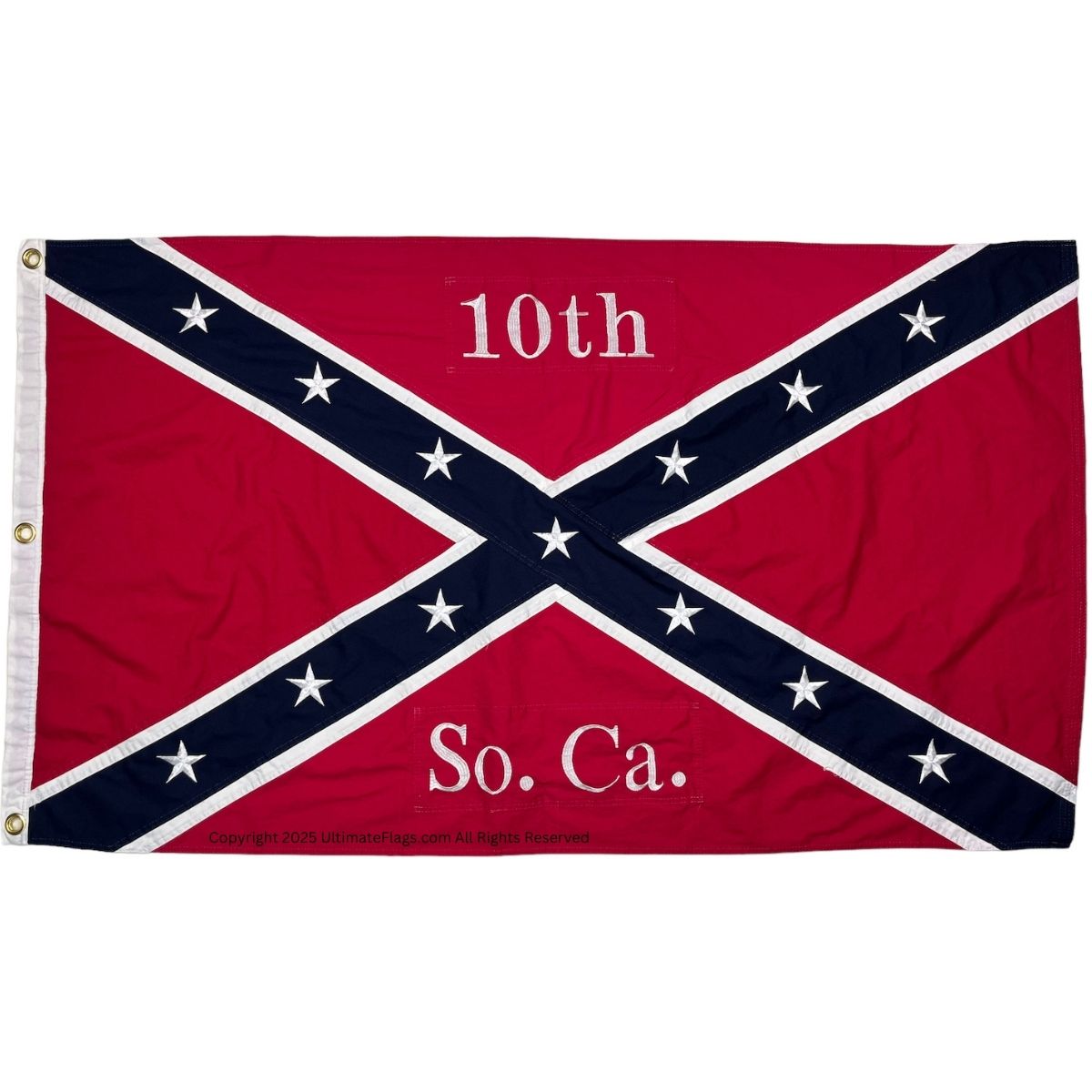10th infantry south carolina rebel flag cotton 3 x 5 ft on sale