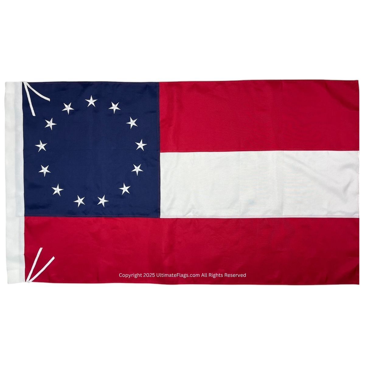 first national confederate 13 stars and bars flag double nylon embroidered 3 x 5 ft. with pole sleeve