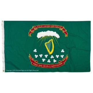 1st regiment irish brigade flag – 3x5 ft cotton sewn civil war irish american flag replica