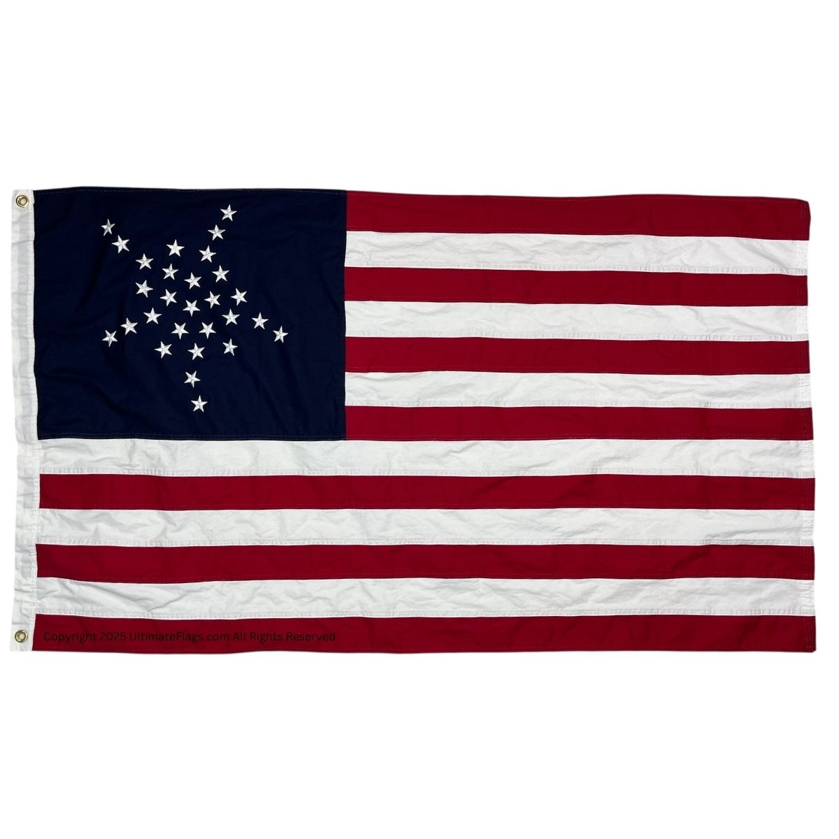 great luminary flag – 28 star u.s. flag representing texas statehood – 3x5 ft cotton sewn replica