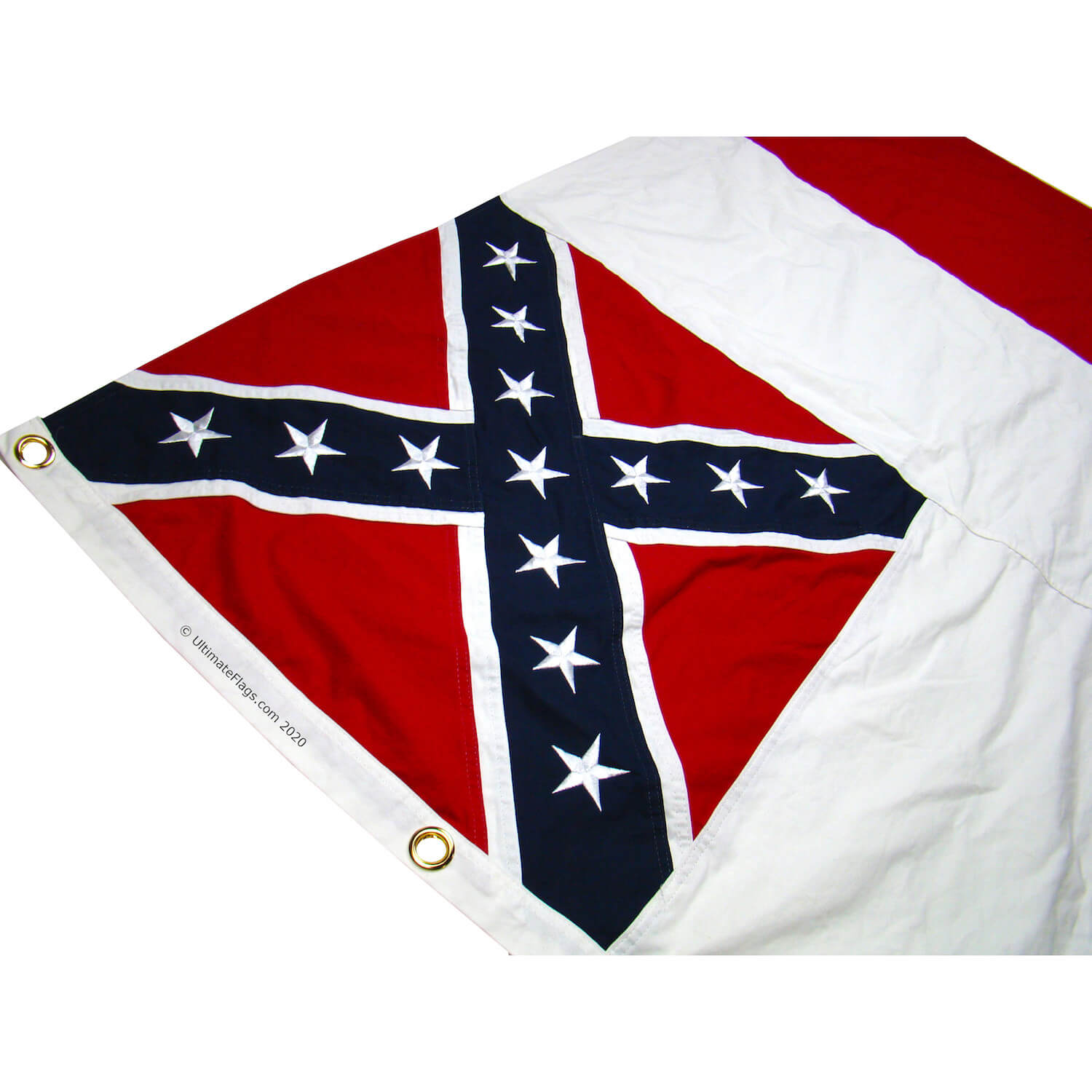 third national flag of the confederacy in cotton embroidered