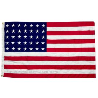 35 star usa flag civil war cotton 3 x 5 ft.