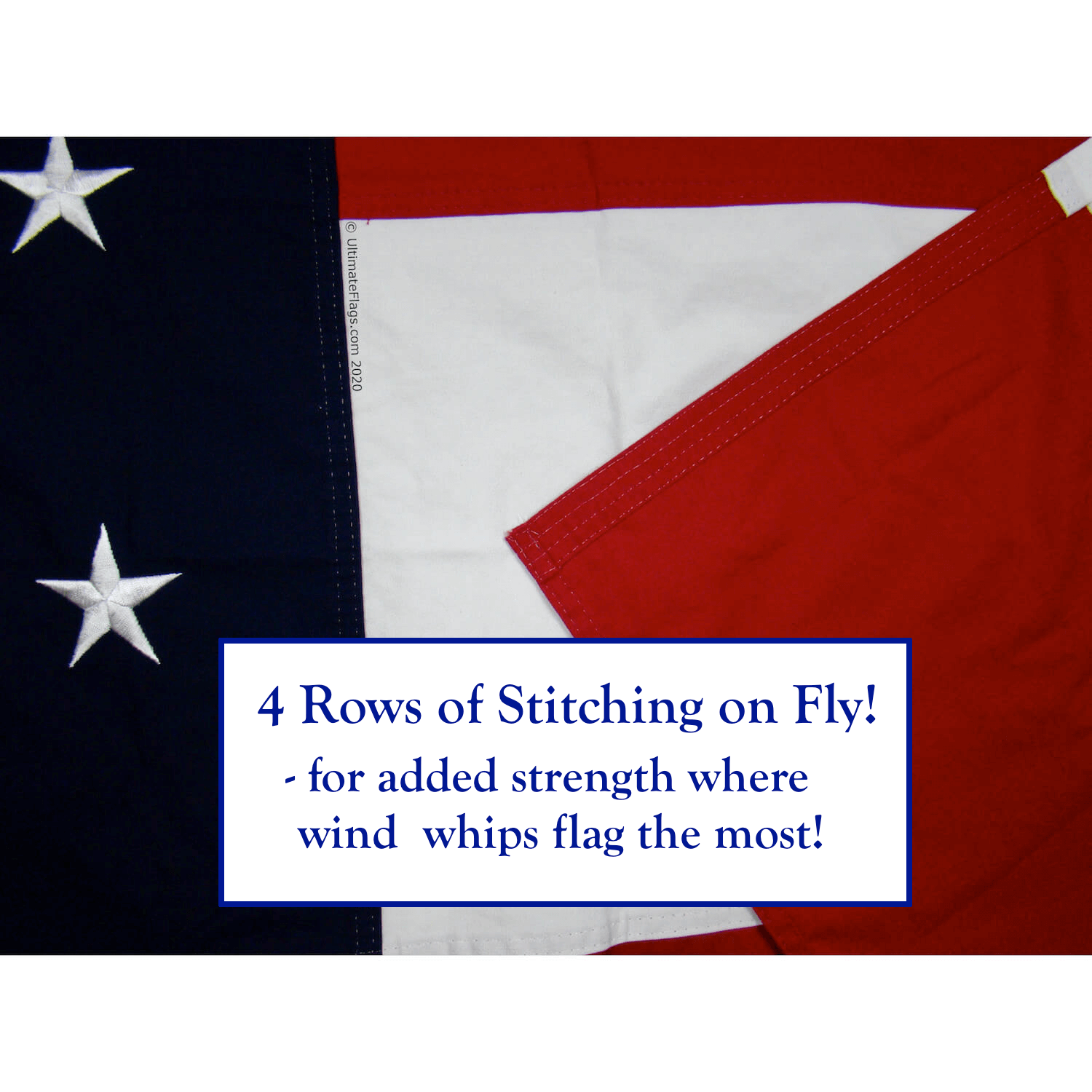 Robert E. Lee Headquarters Flag Fly Stitching