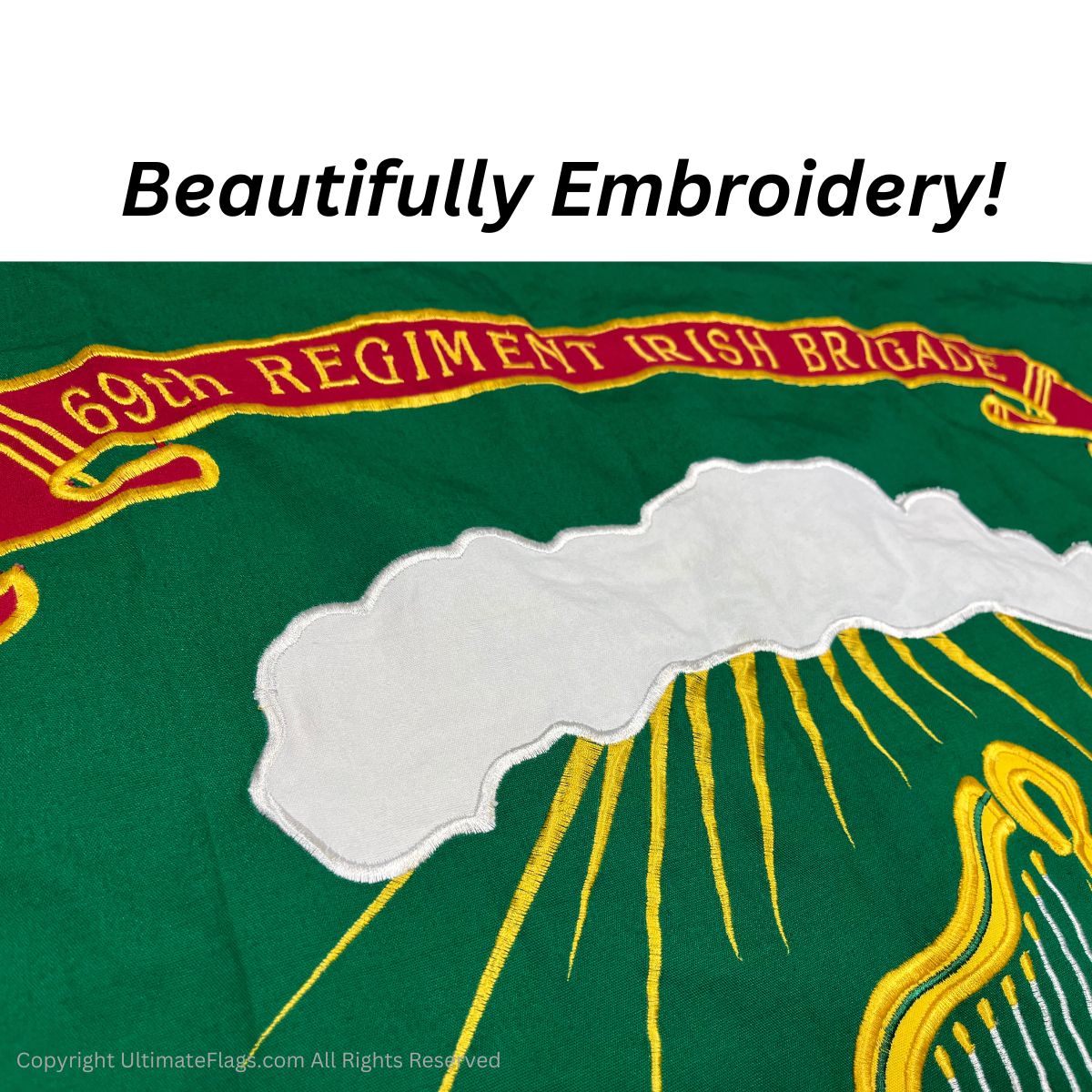 69th irish regiment brigade cotton flag 3 x 5 ft.