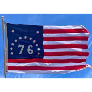 bennington 76 flag double nylon embroidered flags 3 x 5 ft.