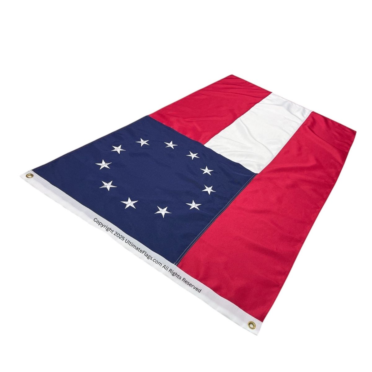 stars and bars flag 11 star first national flag sewn outdoor double nylon embroidered 2 x 3 or 3 x 5 ft.