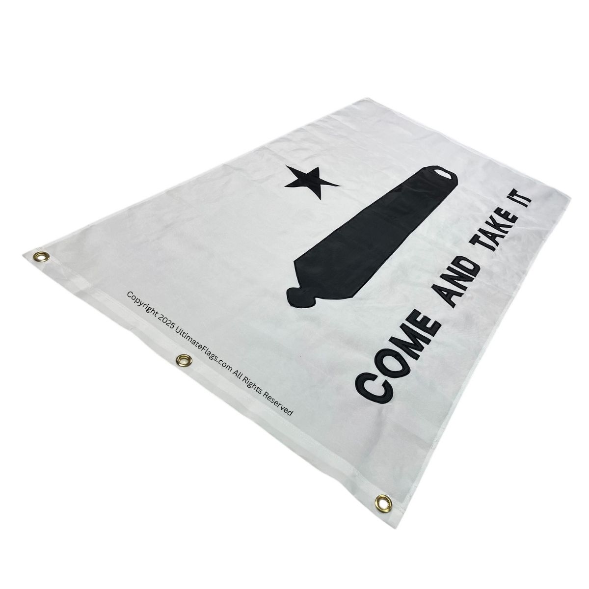 gonzales flag come and take it flags cannon historic texas flags sewn outdoor double nylon embroidered 3 x 5 ft.