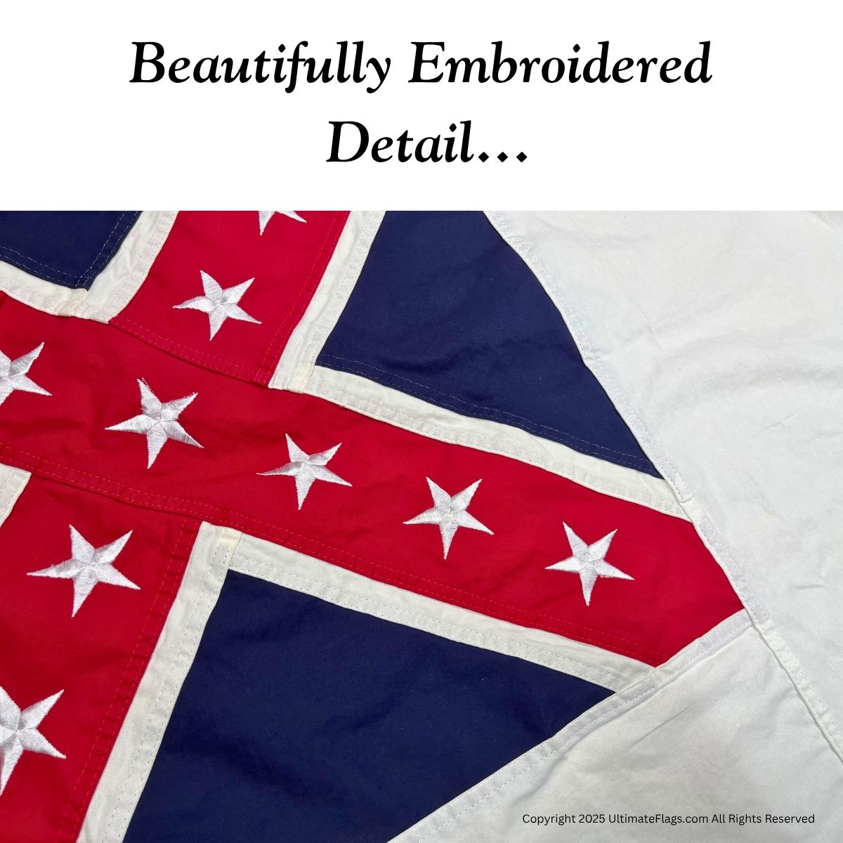 fort fisher flag – 2nd national confederate garrison flag general sam bell maxey flags – 3x5 ft cotton sewn & embroidered