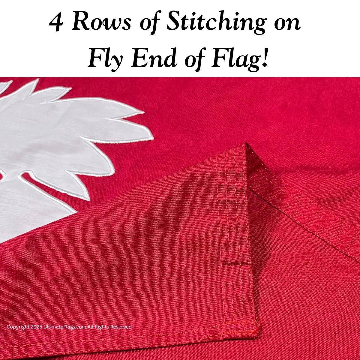 south carolina red cotton flag 3 x 5 ft.