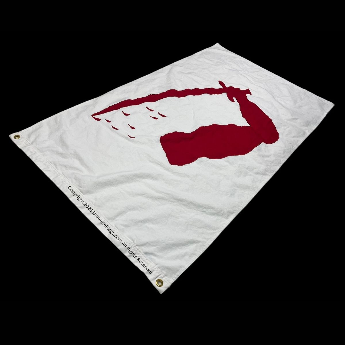 texas dimmit's goliad flag severed arm cotton 3 x 5 ft.