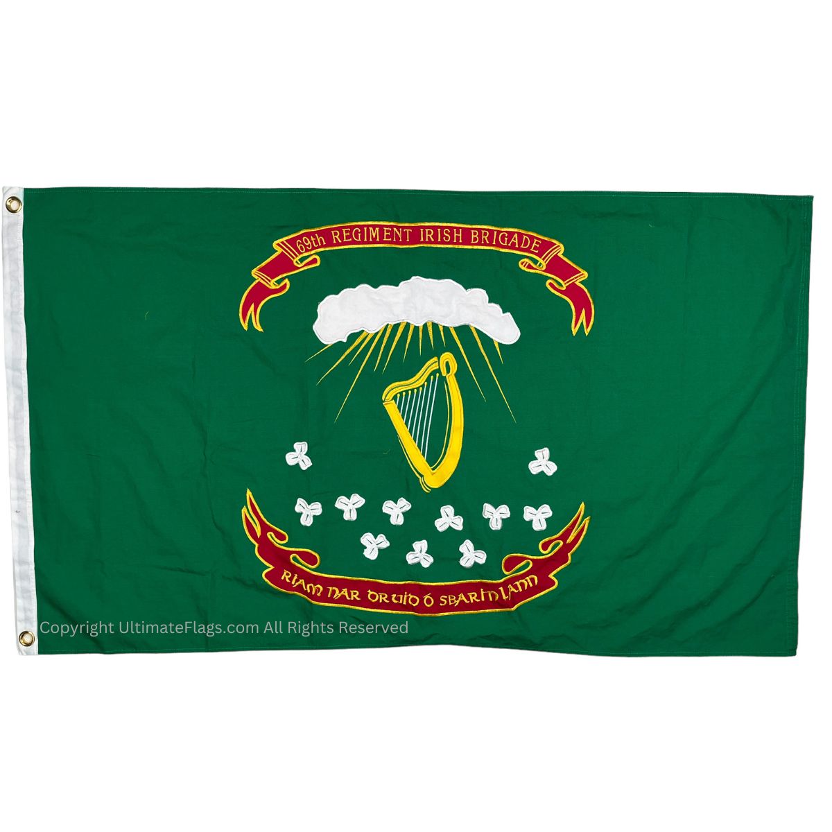69th irish regiment brigade cotton flag 3 x 5 ft.