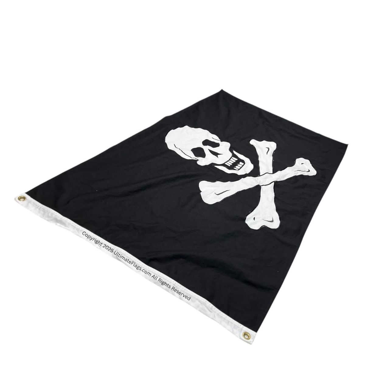 jolly roger flag pirate no patch cotton 3 x 5 ft.