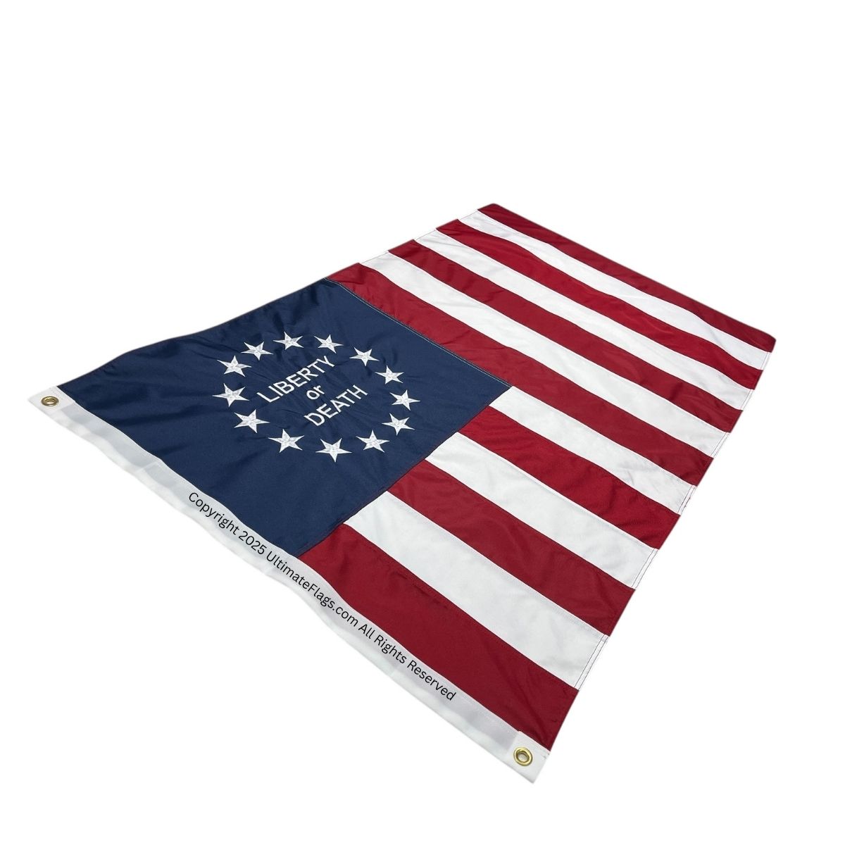 liberty or death flag – 3x5 ft sewn double nylon embroidered outdoor banner