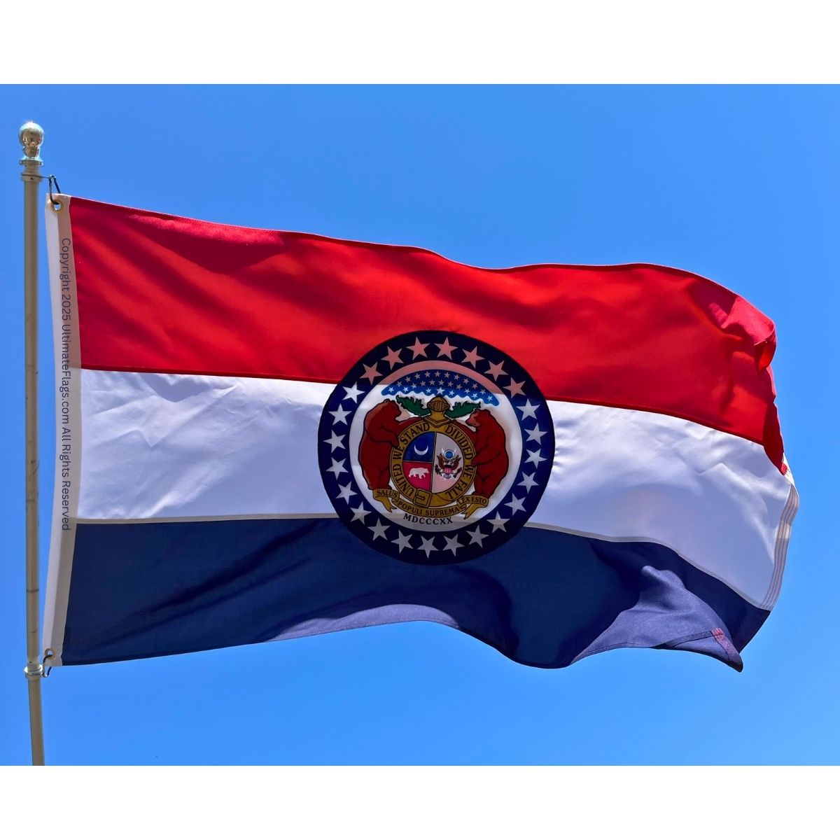 missouri flag state of mo flags sewn outdoor double nylon embroidered 3 x 5 ft.