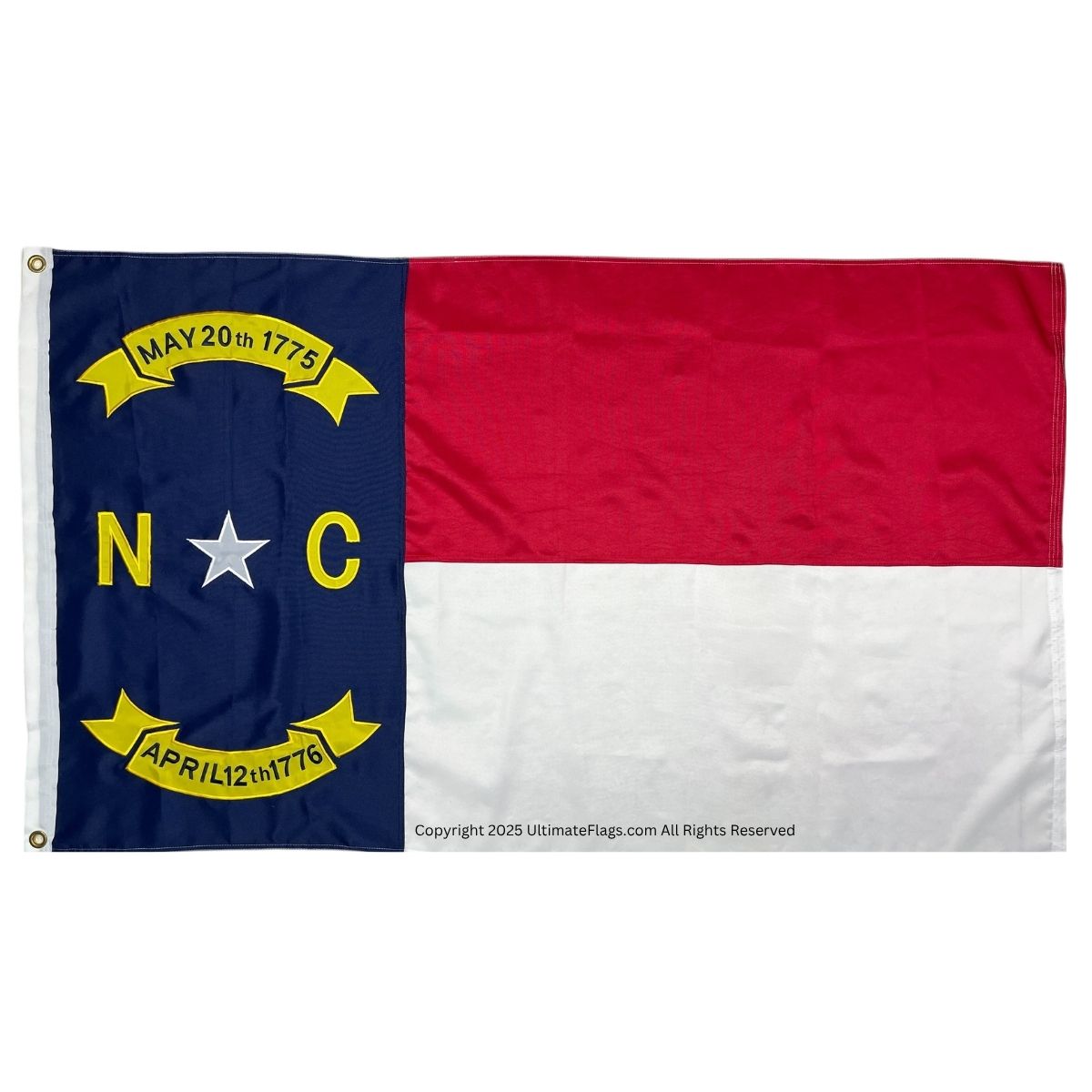 north carolina flag outdoor double nylon embroidered 3 x 5 ft.