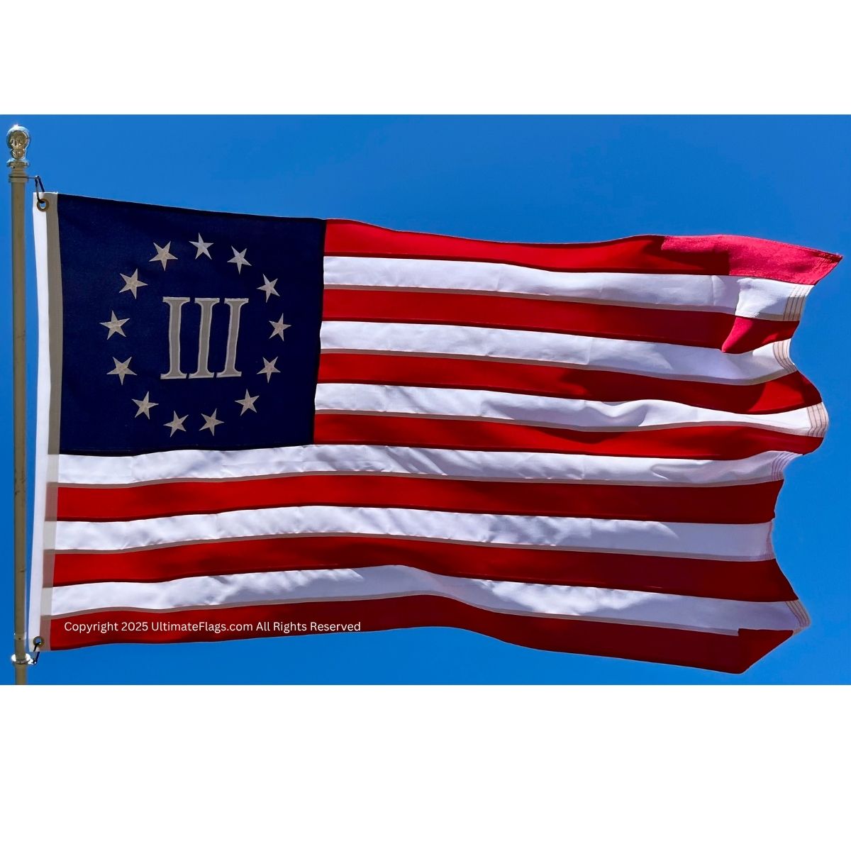 nyberg flag 3% iii betsy ross flags 3 x 5 ft. sewn outdoor double nylon embroidered