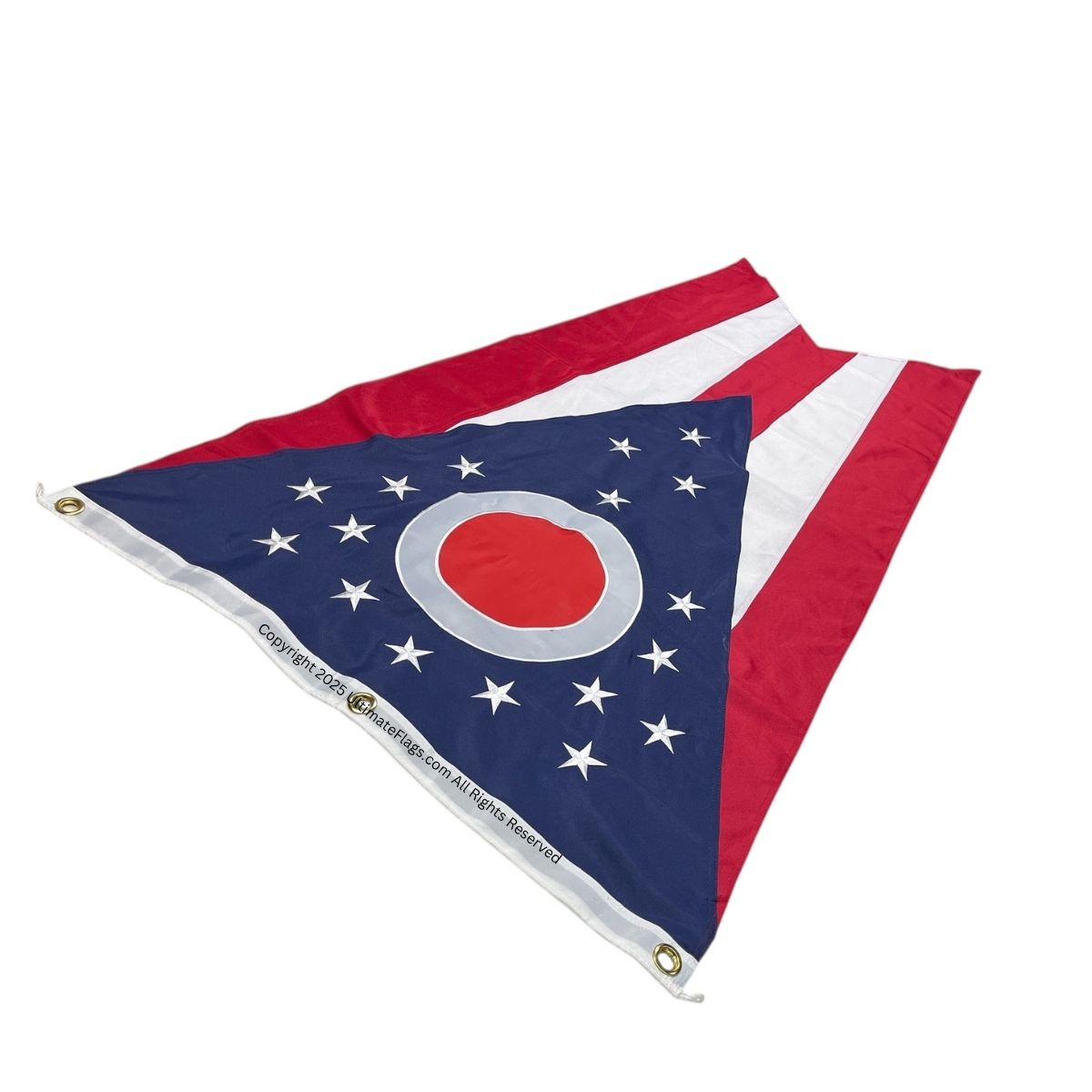 ohio flag oh flags state of ohio flag sewn double nylon embroidered 3 x 5 ft.