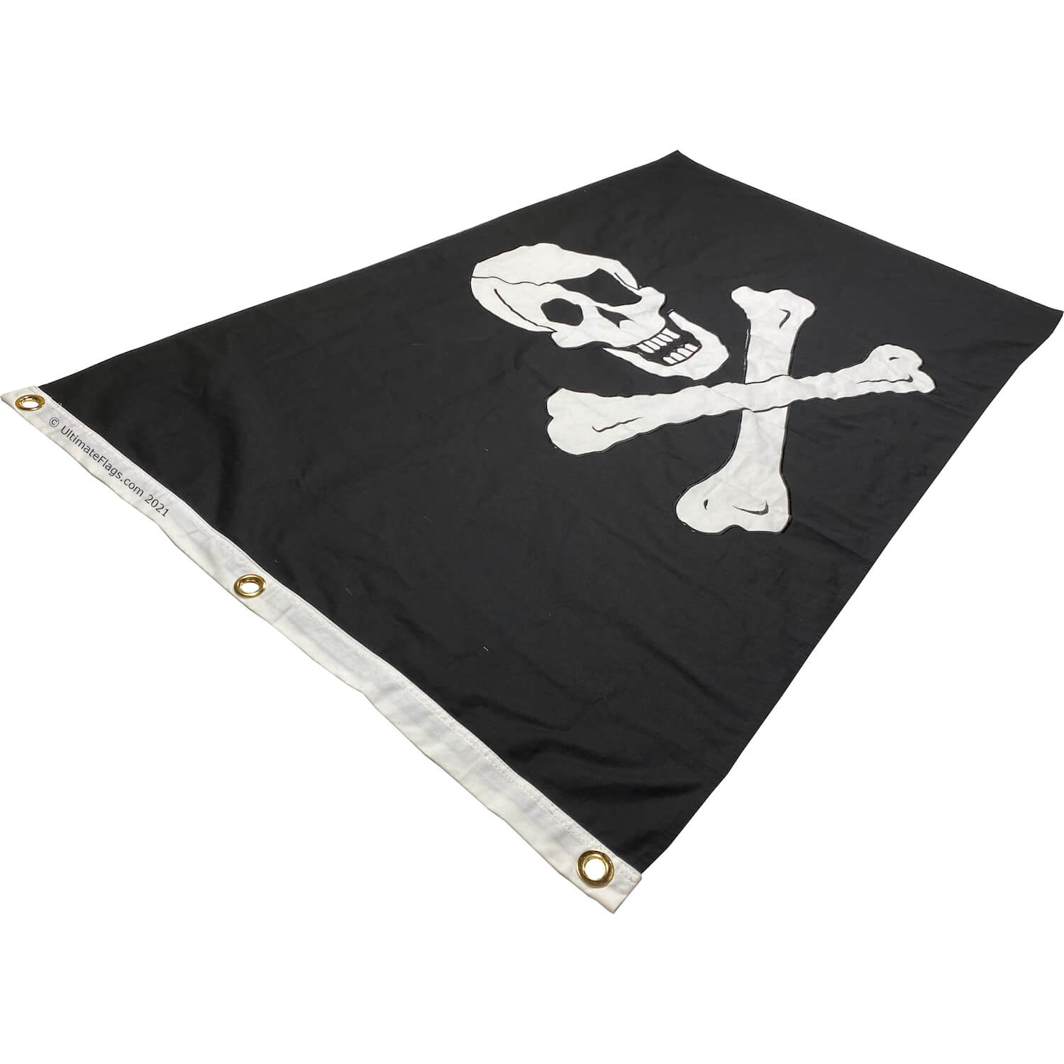buy pirate flag jolly roger with eye patch cotton embroidered sewn flags for sale 3 x 5 feet