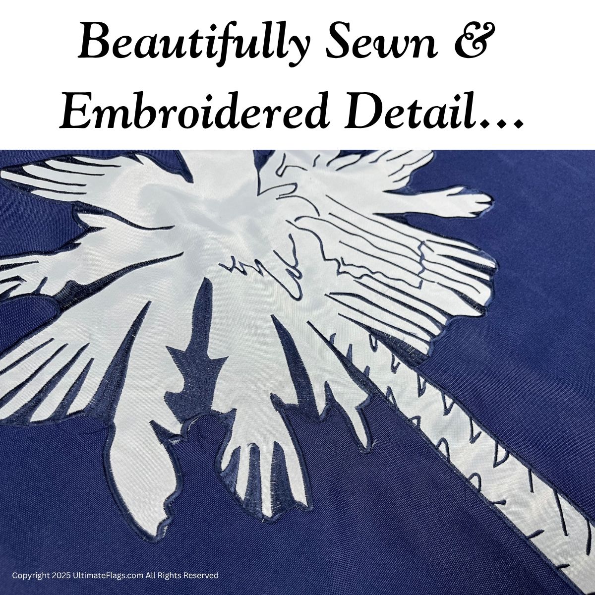 south carolina flag sc flags for sale sewn outdoor double nylon embroidered 3 x 5 ft.
