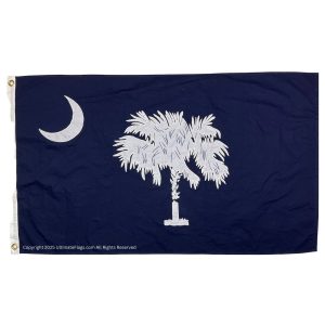 south carolina flag sc flags cotton sewn embroidered 3 x 5 ft.