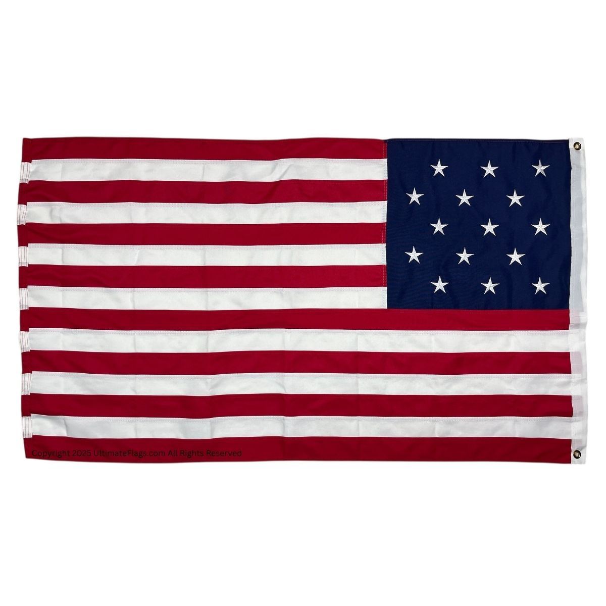 star spangled banner flag – authentic 15 star fort mchenry replica flags , 3x5 ft, embroidered double nylon