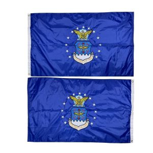 air force flag nylon embroidered double sided flags 12x18 inch, 2x3, or 3 x 5 ft.