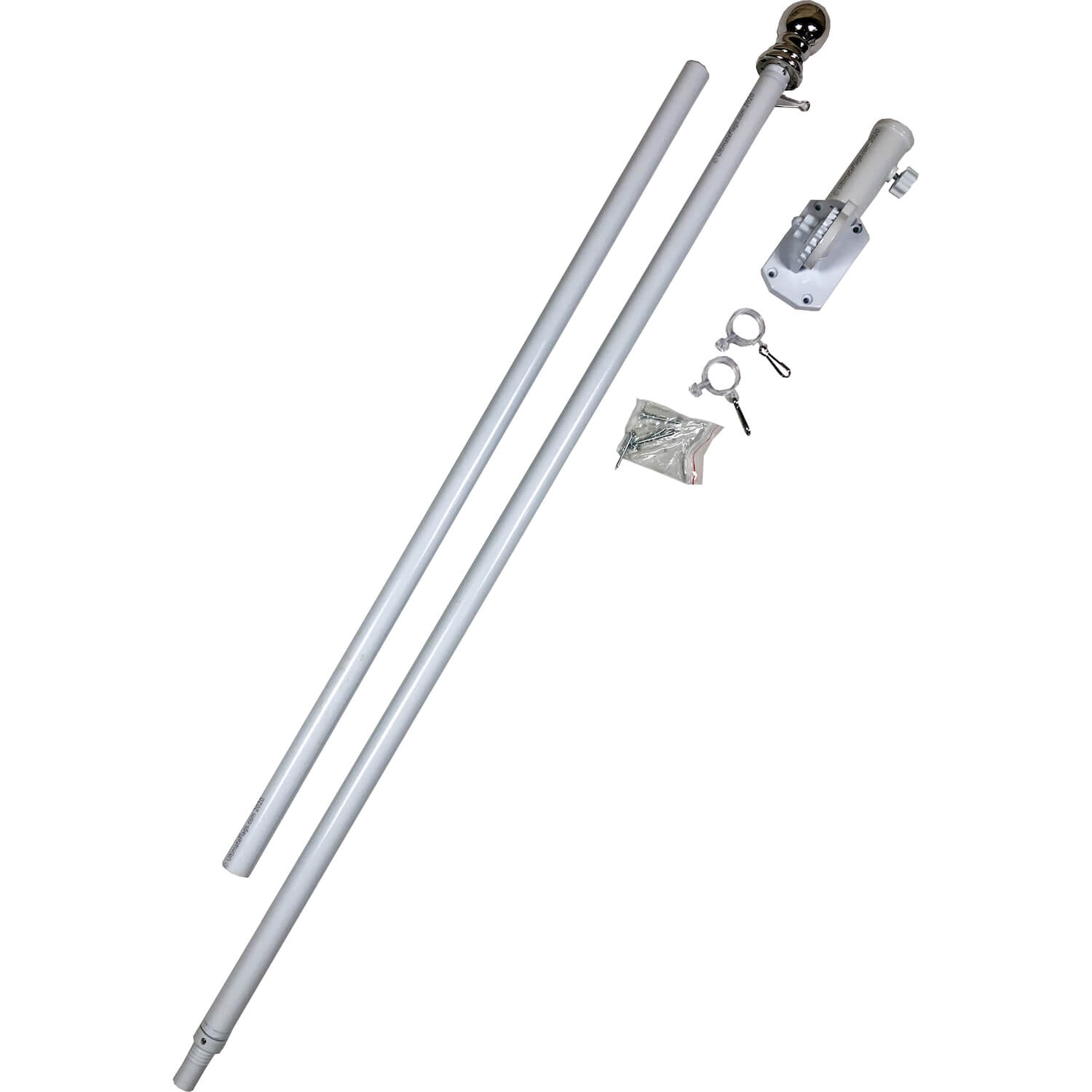 buy white flagpole
