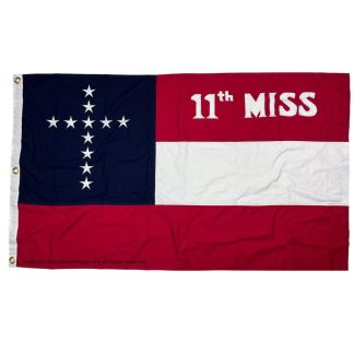 11th mississippi stars and bars cotton flag 3 x 5 ft.
