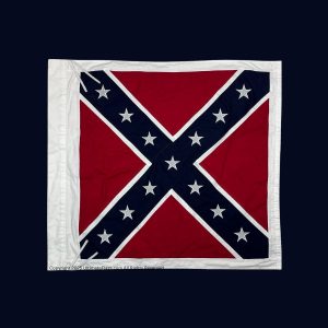 artillery confederate flag with sleeve and ties cotton 38 x 38 inch