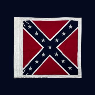 artillery confederate flag with sleeve and ties cotton 38 x 38 inch