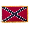 rebel flag cotton with fringe flags 3 x 5 ft. with pole sleeve / ties