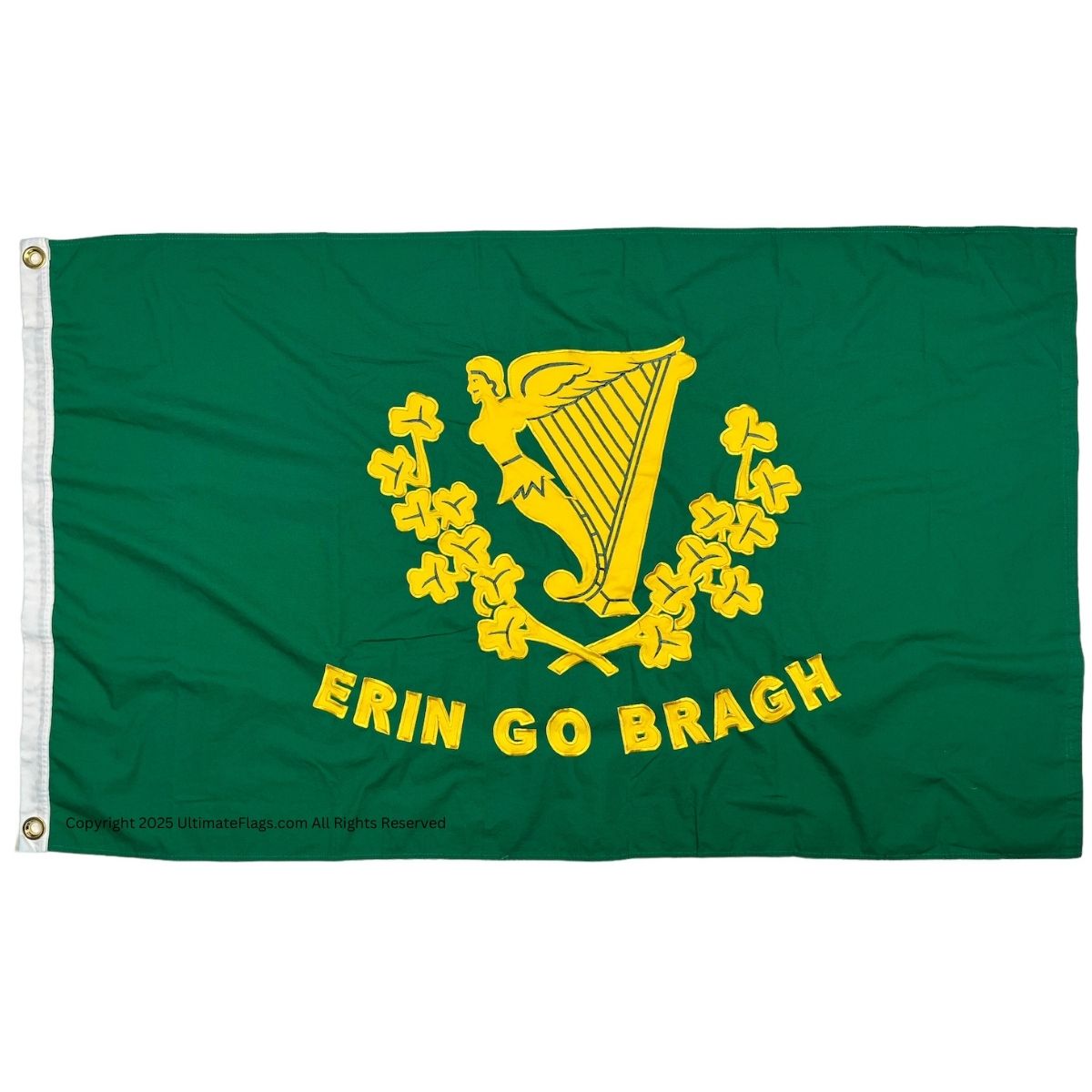 erin go bragh ireland flag 3 x 5 ft. cotton embroidered