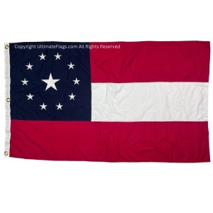 first confederate flag 11 star one in the middle cotton 12x18 inch, 3 x 5 or 4x6 ft