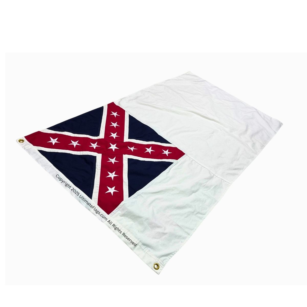 fort fisher flag – 2nd national confederate garrison flag general sam bell maxey flags – 3x5 ft cotton sewn & embroidered