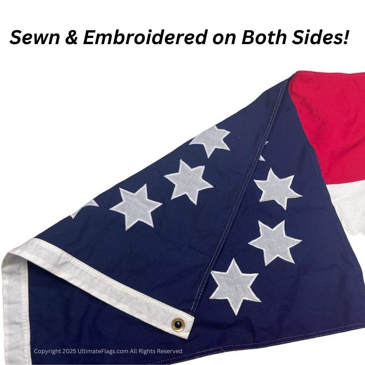 georgia 2nd infantry confederate flag cotton 3 x 5 ft.