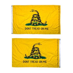 gadsden don't tread on me flag yellow cotton 3 x 5 ft.