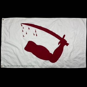 texas dimmit's goliad flag severed arm cotton 3 x 5 ft.