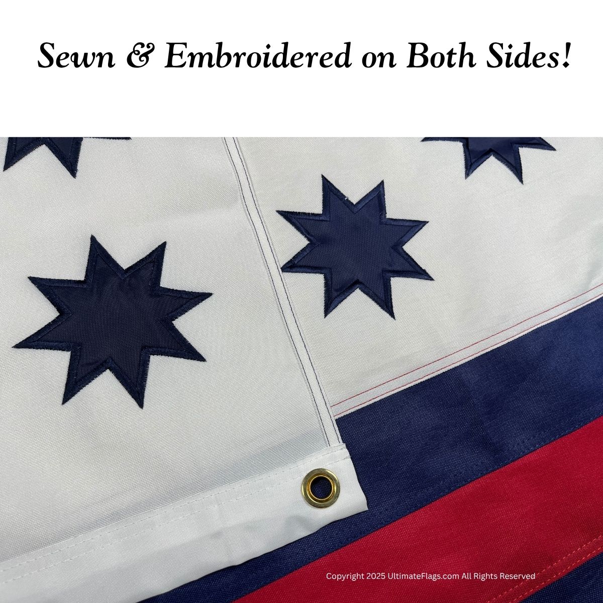 guilford courthouse flag double nylon embroidered 3 x 5 ft.