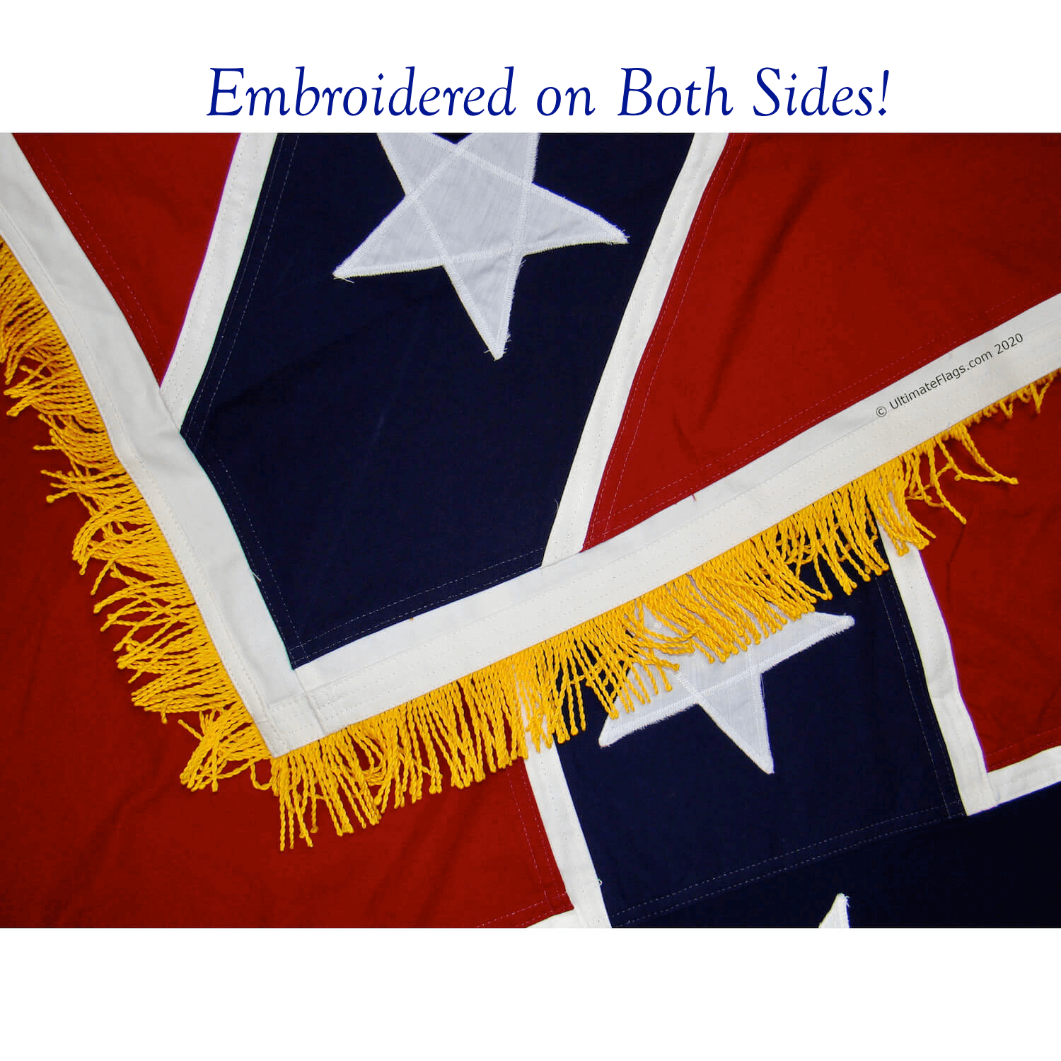 embroidered on both sides - beautiful artillery battle flag