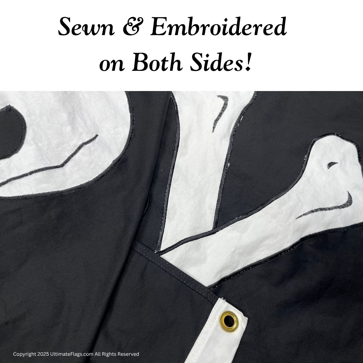 jolly roger flag pirate no patch cotton 3 x 5 ft.