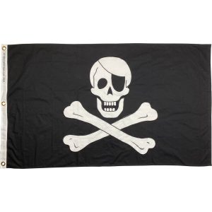 jolly roger pirate flag for sale cotton thick premium embroidered 3 x 5