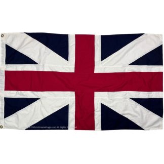 king's colors flag union jack flag cotton embroidered 3 x 5 ft.