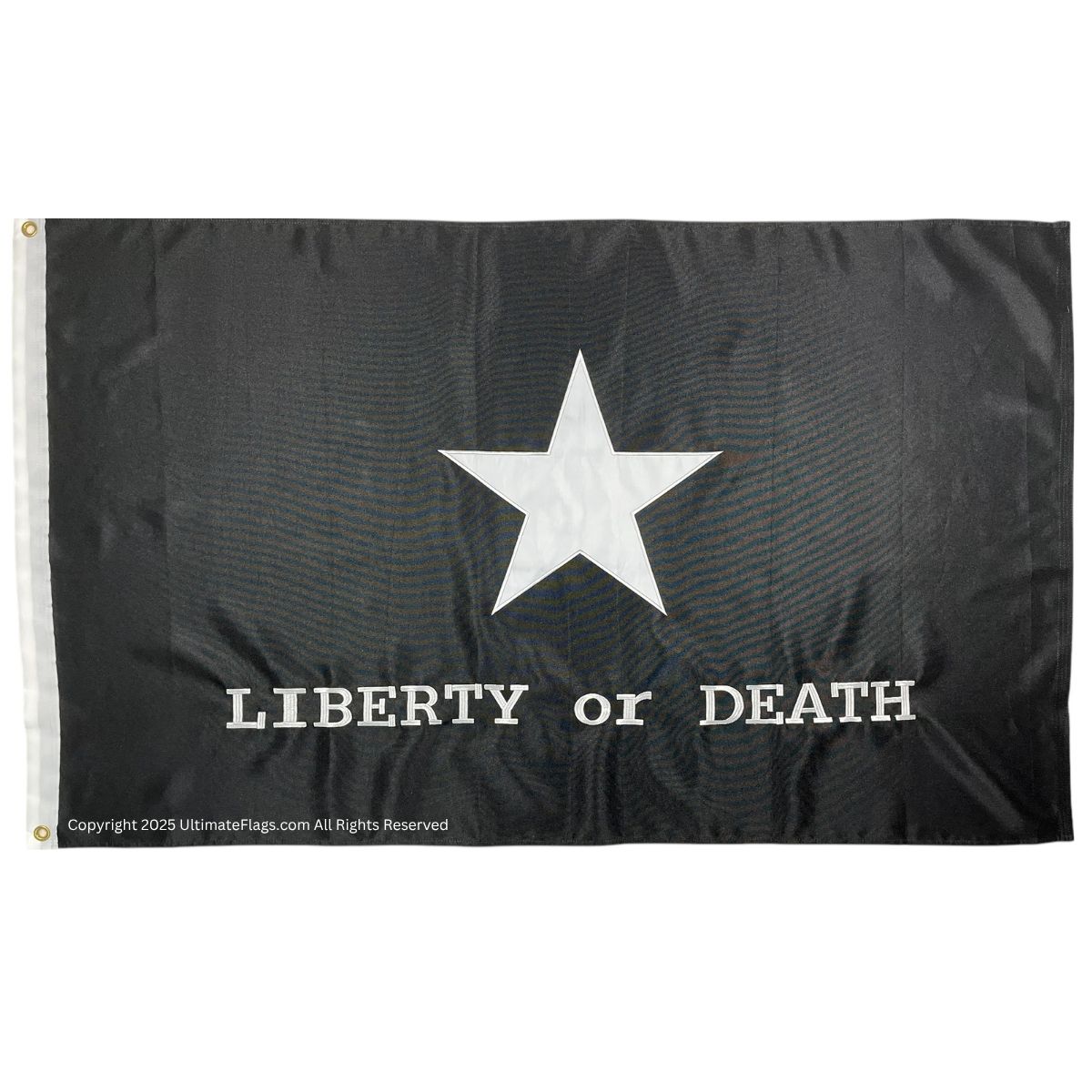 troutman flag liberty or death flags tactical black sewn double nylon embroidered 3' x 5'