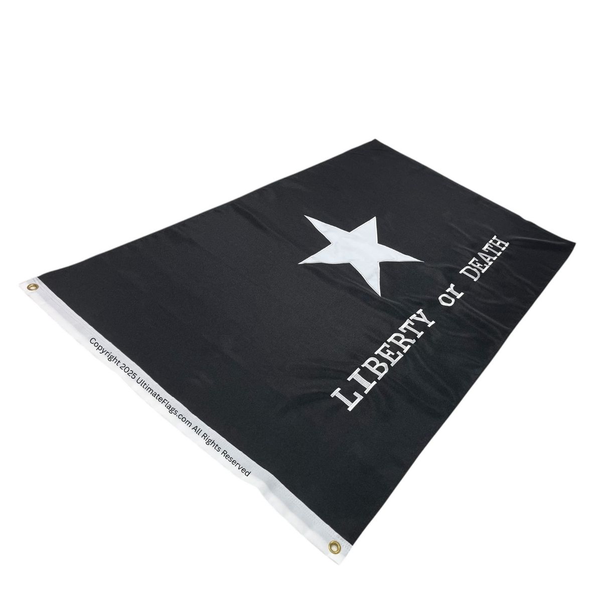 troutman flag liberty or death flags tactical black sewn double nylon embroidered 3' x 5'