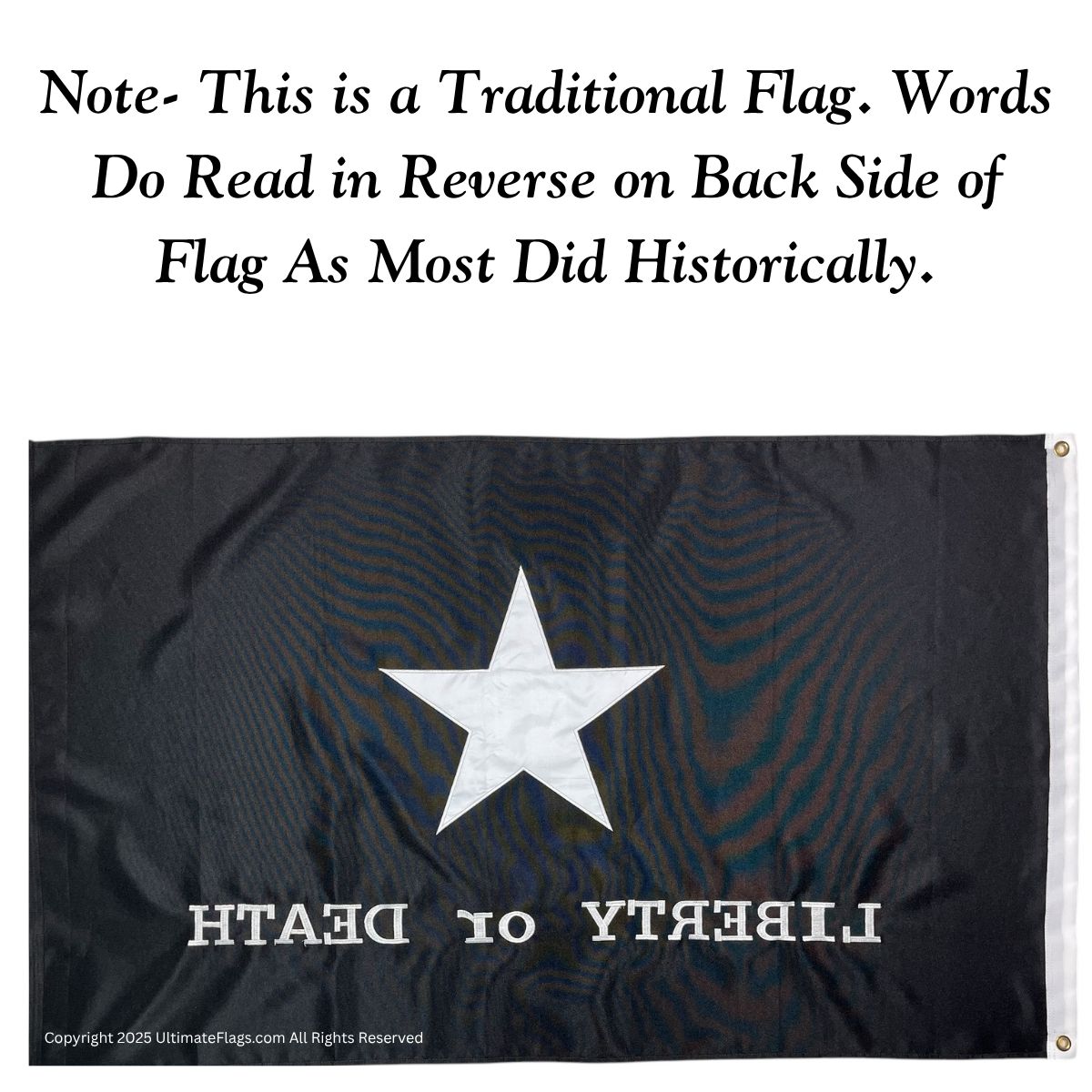 troutman flag liberty or death flags tactical black sewn double nylon embroidered 3' x 5'