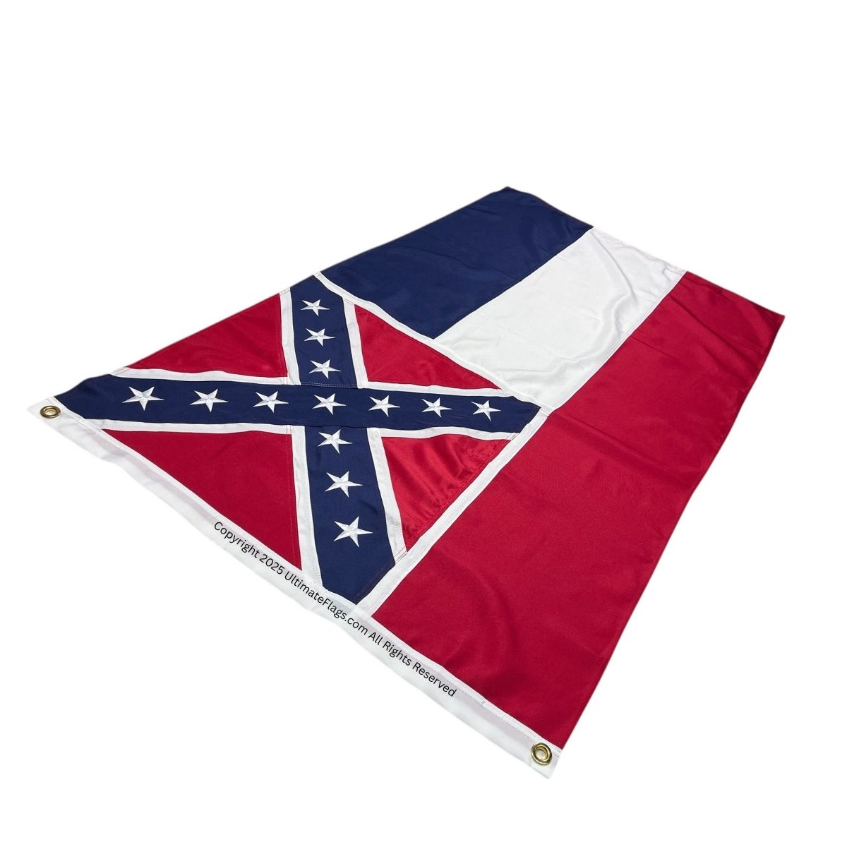 mississippi state flag double nylon embroidered 2x3 3x5 4x6 5x8 6x10 ft.