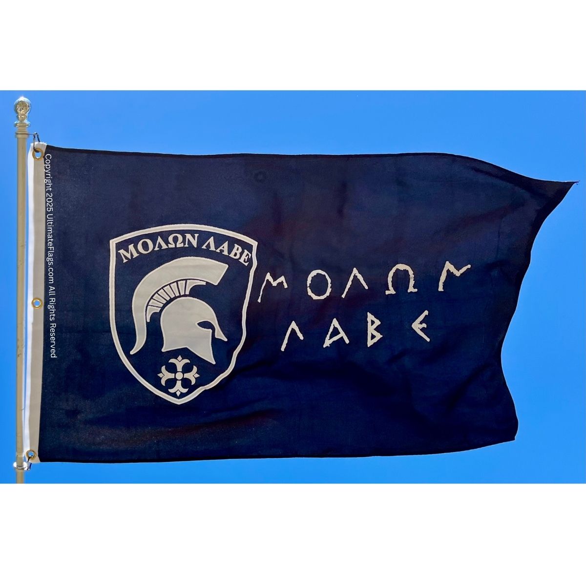 molon labe flag rothco ΜΟΛΩΝ ΛΑΒΕ flags outdoor sewn heavy duty double nylon embroidered 3 x 5 (come & take them!)