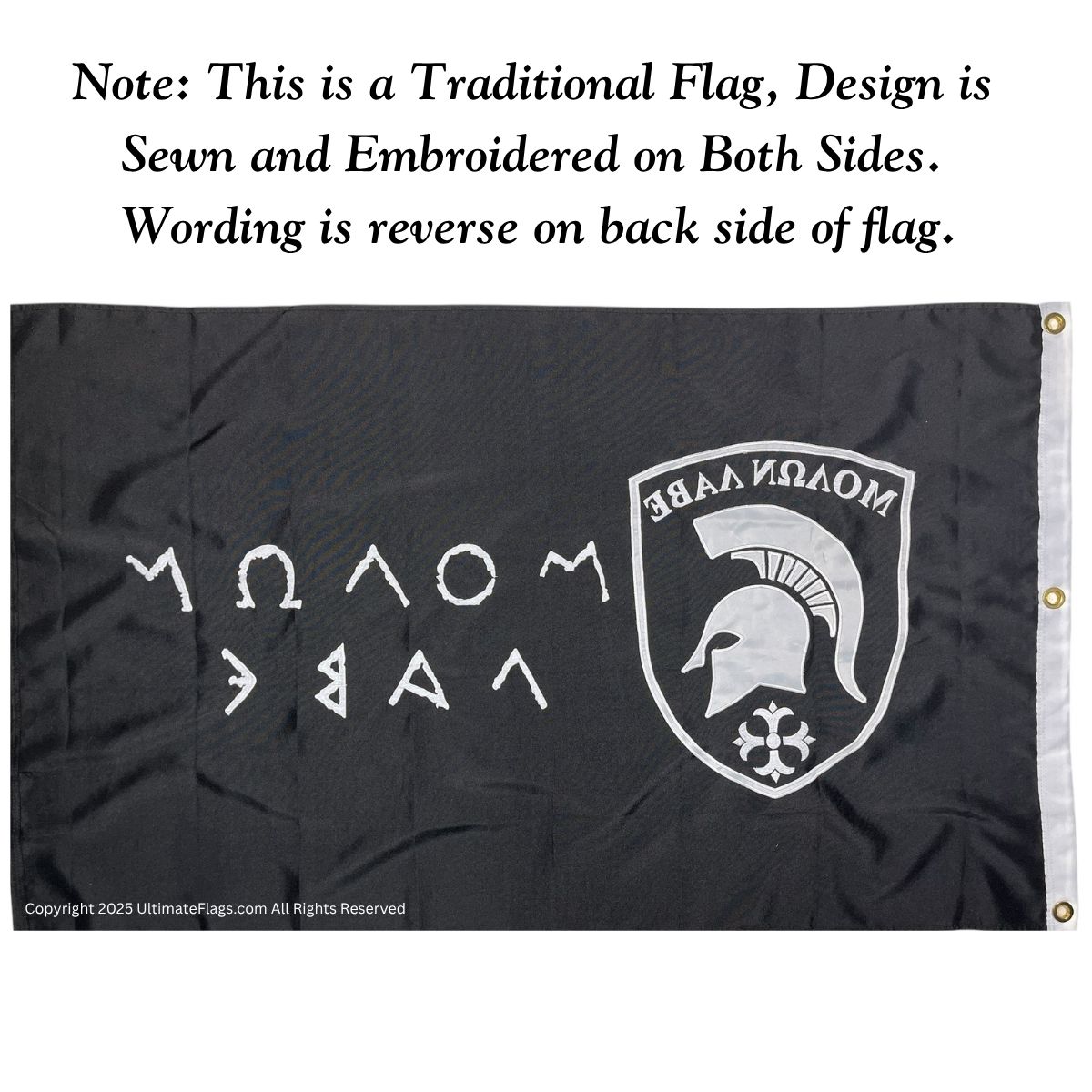 molon labe flag rothco ΜΟΛΩΝ ΛΑΒΕ flags outdoor sewn heavy duty double nylon embroidered 3 x 5 (come & take them!)