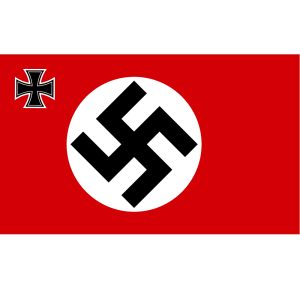 marine jack of germany flag with iron cross